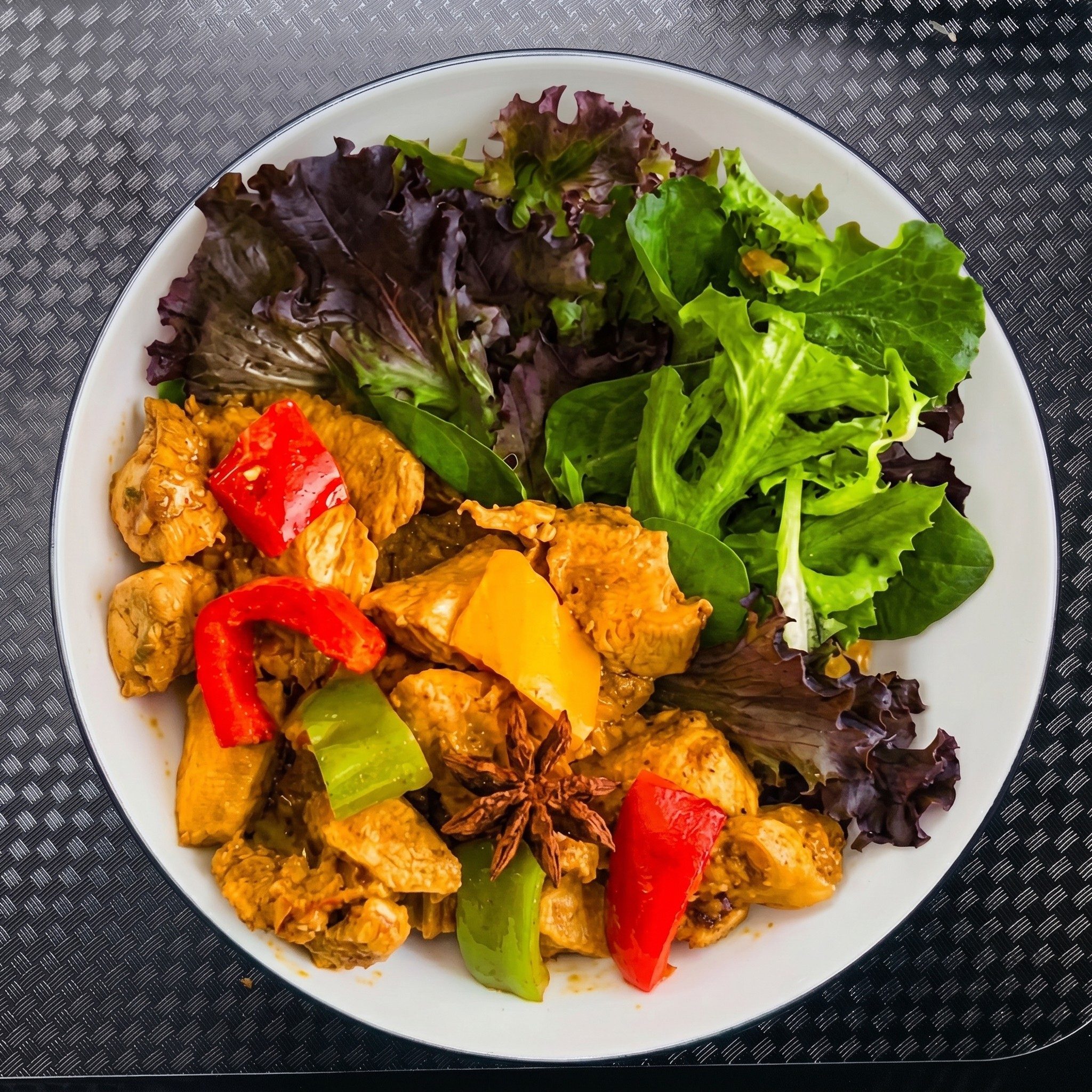 Meat and Vegetable Combination Plate.